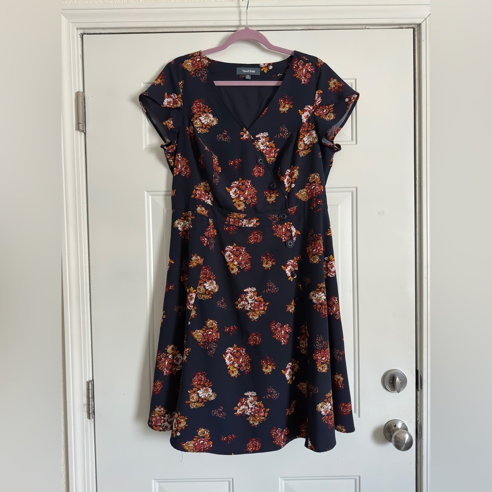 Modcloth floral midi dress